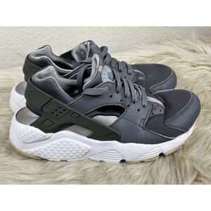Nike Huarache Run GS 6.5Y Cool Grey White Sneakers Athletic‎ Streetwear